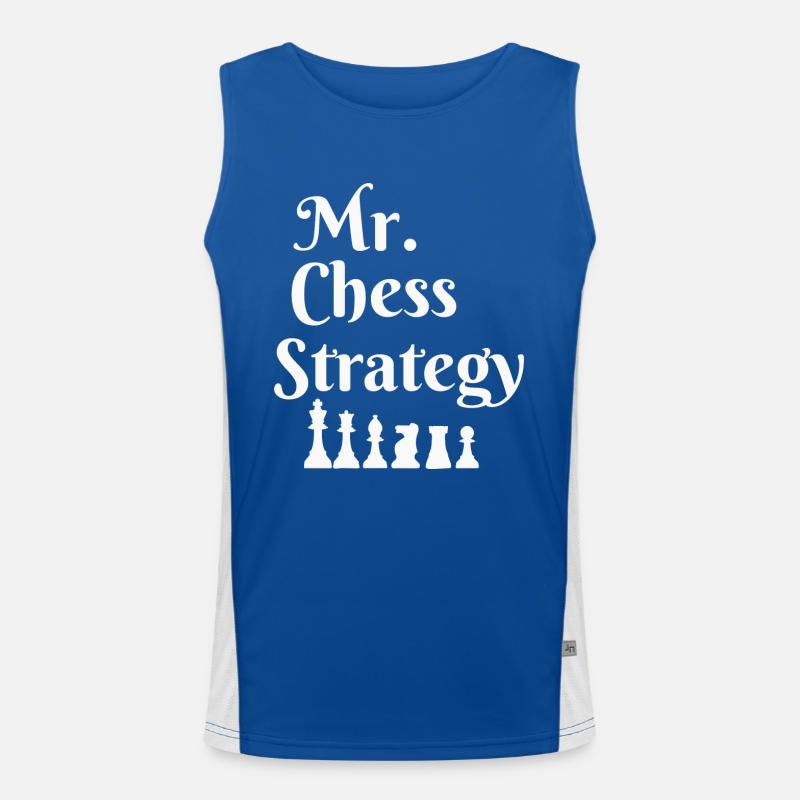 Mr chess strategy Men's Functional Contrast Tank Top 