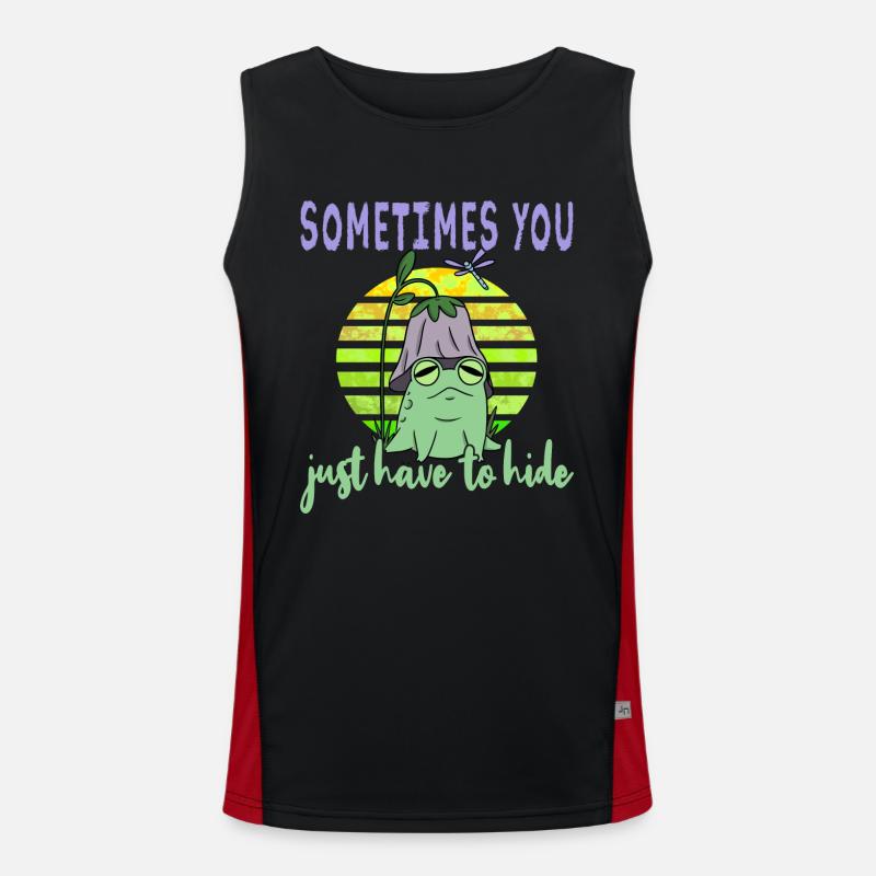 Depression Depression Frog Men's Functional Contrast Tank Top 