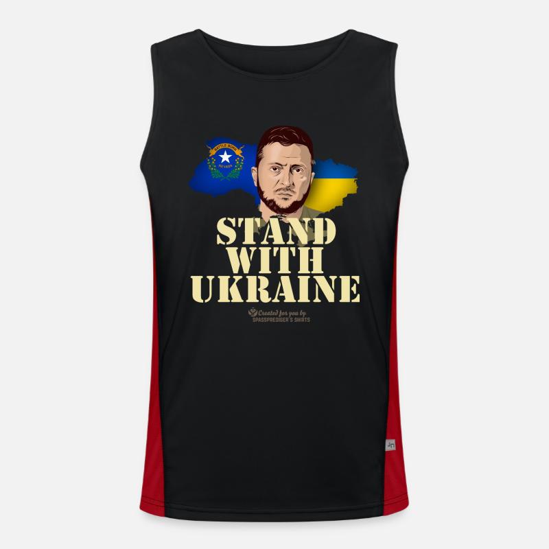 Ukraine Nevada Selenskyj Funktionelles Kontrast-Tank Top für Männer 