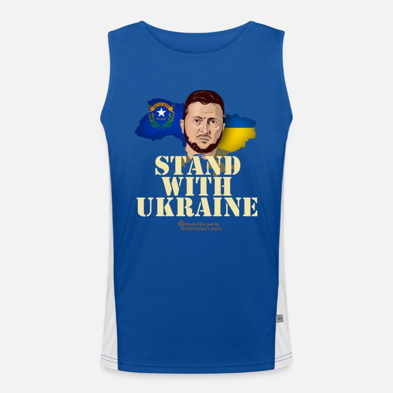 Ukraine Nevada Selenskyj Funktionelles Kontrast-Tank Top für Männer 