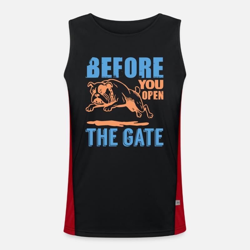 BEVOR SIE DAS TOR ÖFFNEN Funktionelles Kontrast-Tank Top für Männer 