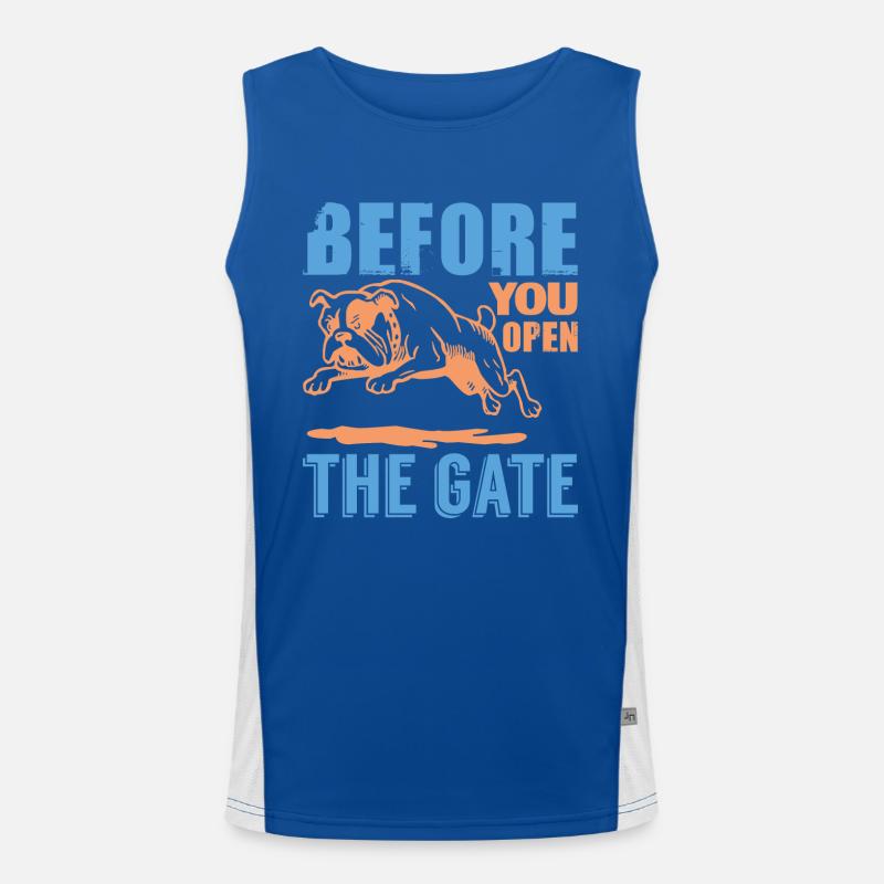 BEVOR SIE DAS TOR ÖFFNEN Funktionelles Kontrast-Tank Top für Männer 