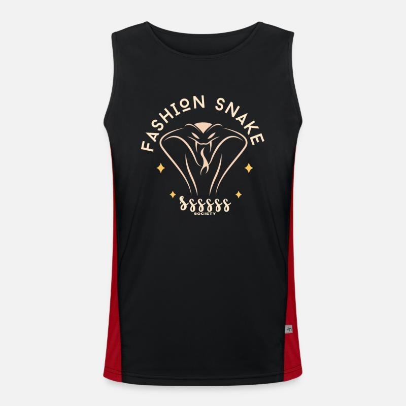 Mode Schlange Funktionelles Kontrast-Tank Top für Männer 