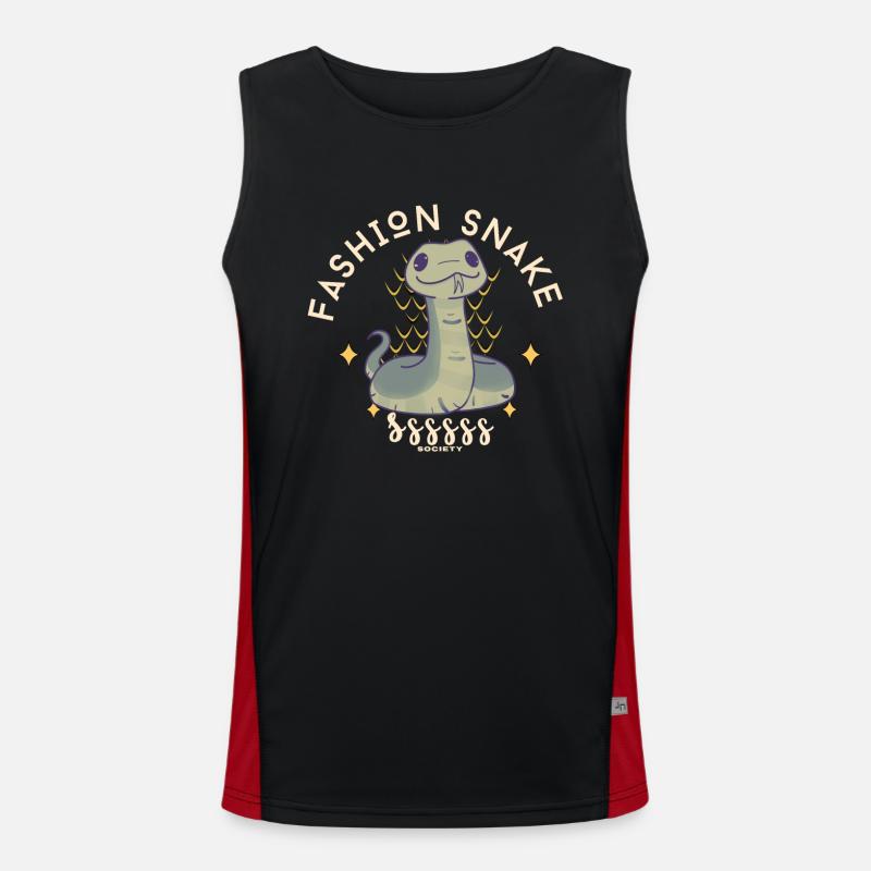 Mode Schlange Funktionelles Kontrast-Tank Top für Männer 