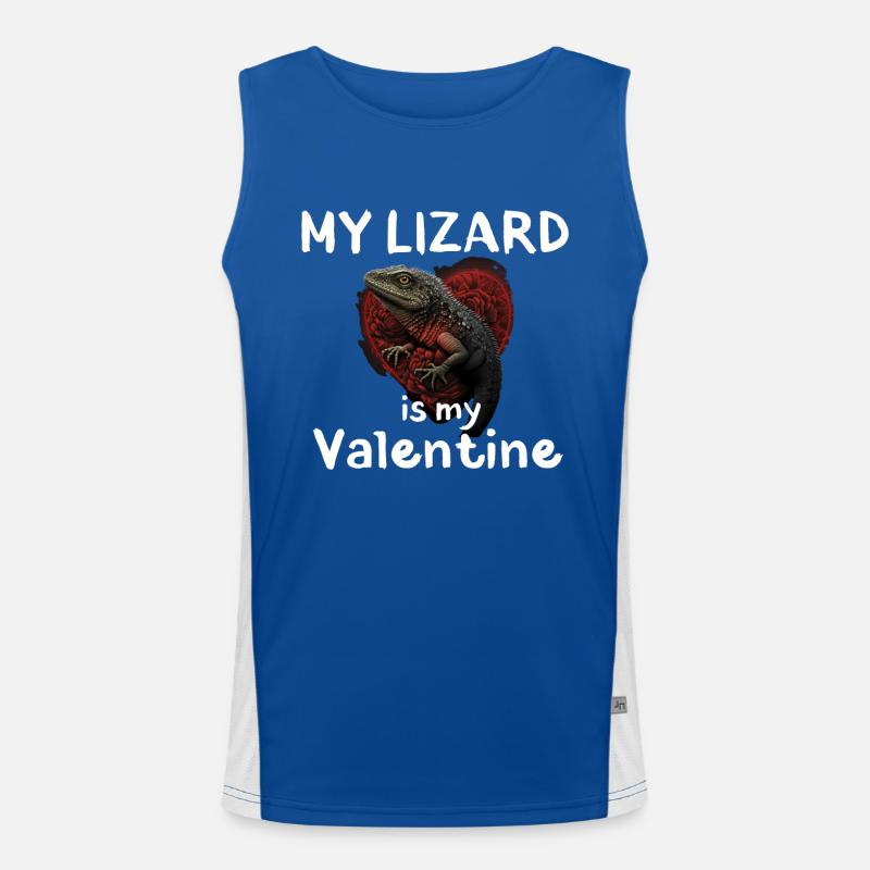 Valentine's Lizard Men's Functional Contrast Tank Top 