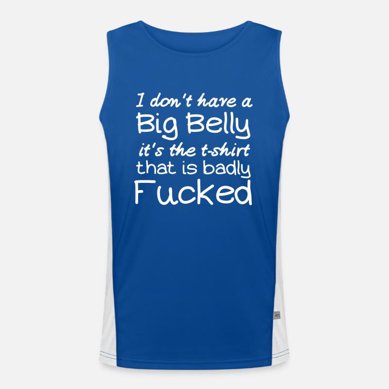 Dicker Bauch Funktionelles Kontrast-Tank Top für Männer 