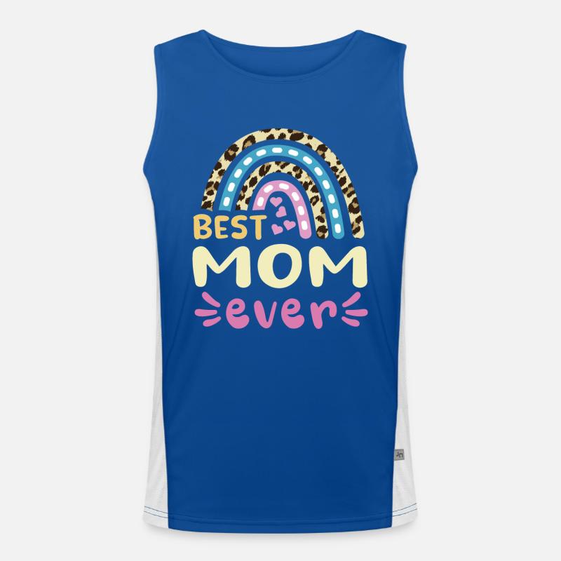 Best Mom ever -beste Mutter design Funktionelles Kontrast-Tank Top für Männer 