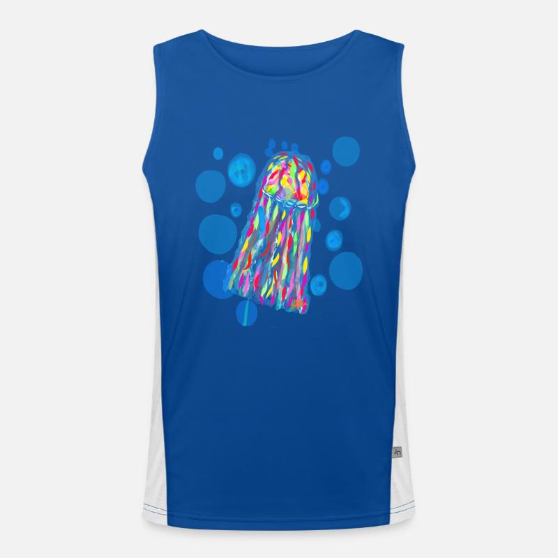 Bunte Quallen Funktionelles Kontrast-Tank Top für Männer 