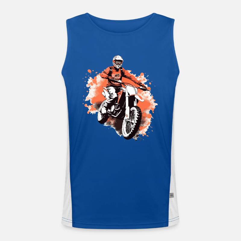 Motocross Funktionelles Kontrast-Tank Top für Männer 