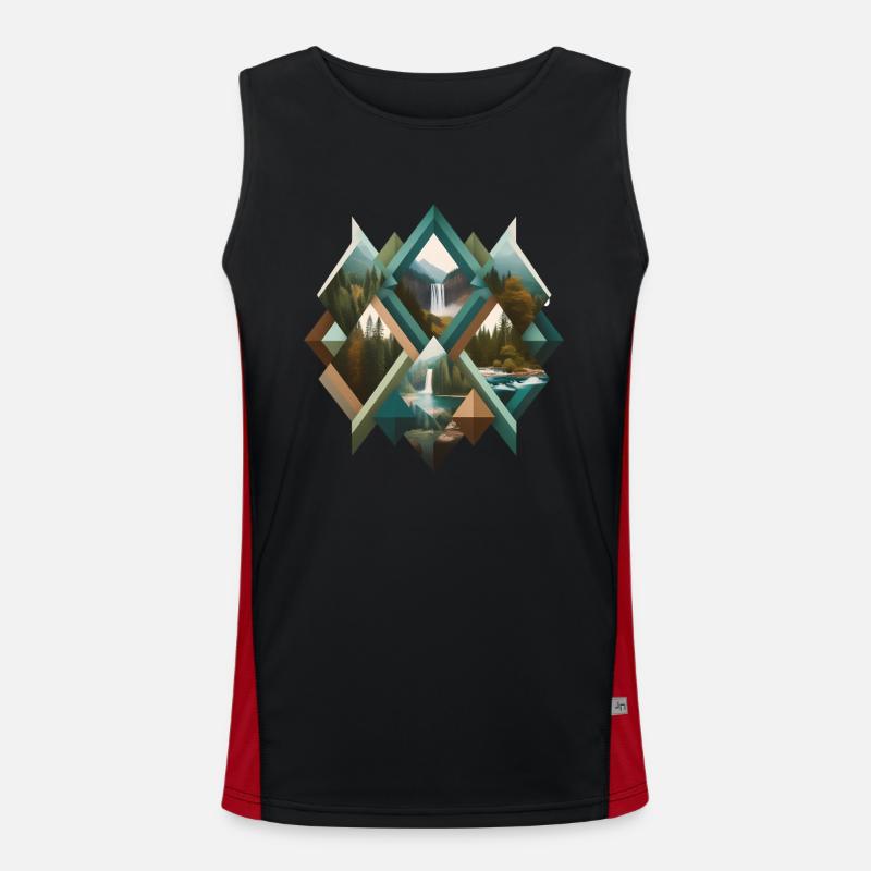 Landscapes Men's Functional Contrast Tank Top 