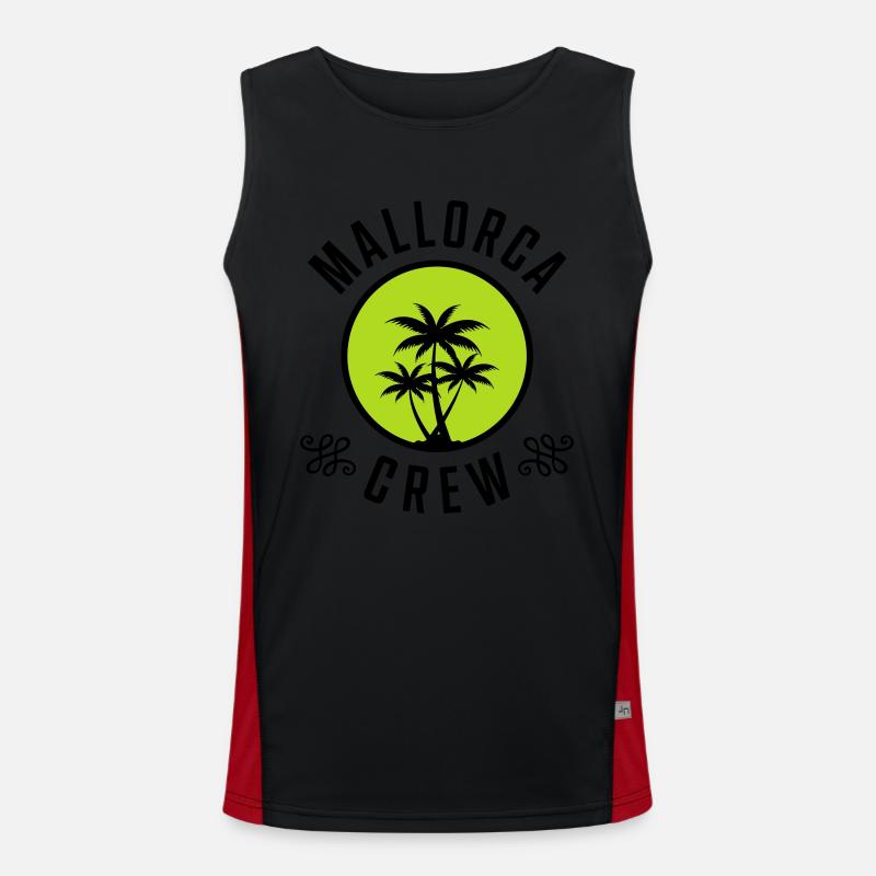 Mallorca Crew - Men's Functional Contrast Tank Top  - black/red