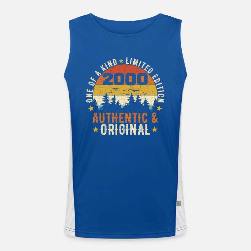Original 2000 Birthday Gift 2000 Authentic Men's Functional Contrast Tank Top 
