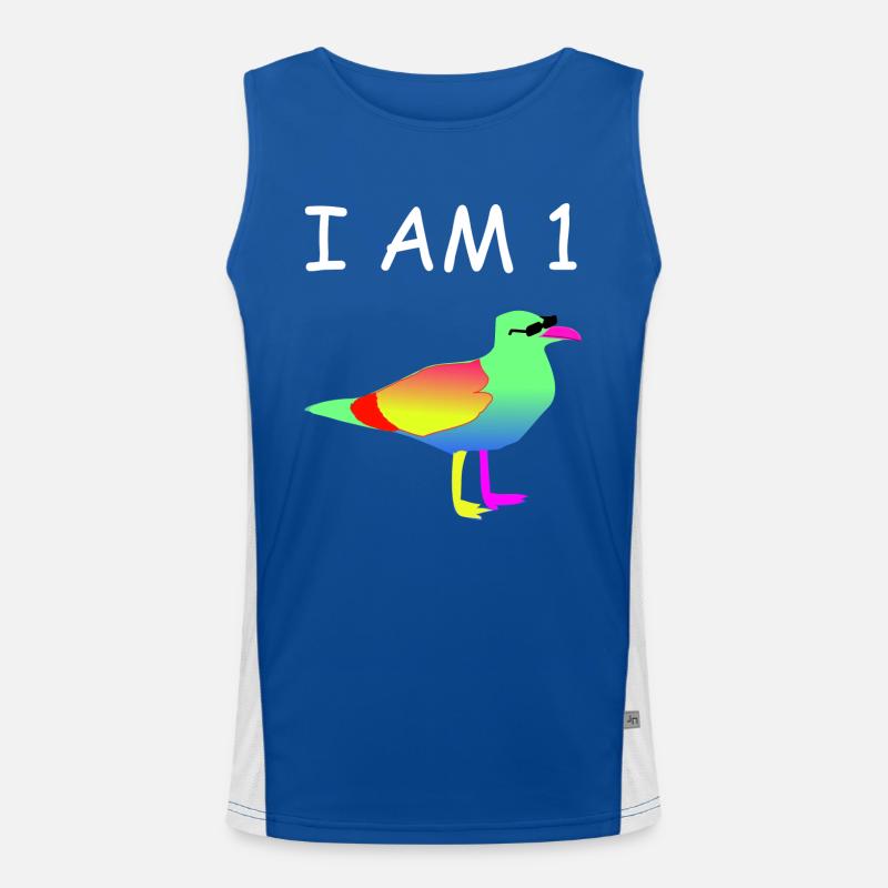 Bunter Vogel Funktionelles Kontrast-Tank Top für Männer 