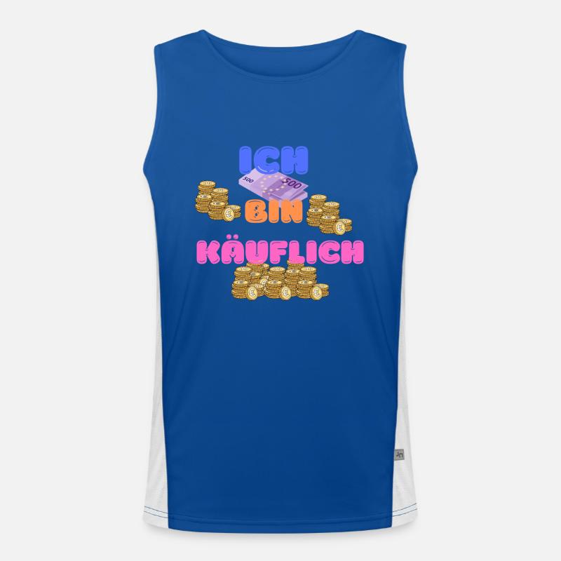 ICH BIN KÄUFLICH Funktionelles Kontrast-Tank Top für Männer 