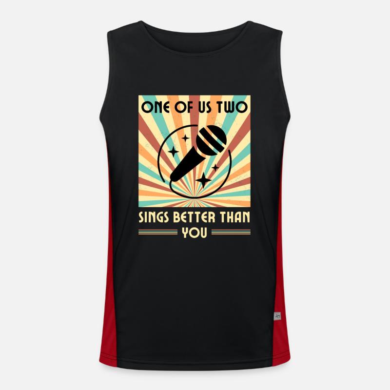 Einer Von Uns Beiden Singt Besser Als Du Funktionelles Kontrast-Tank Top für Männer 