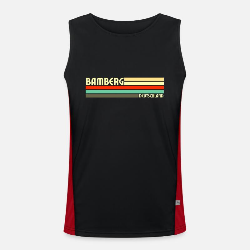 Retro Vintage Bamberg Funktionelles Kontrast-Tank Top für Männer 
