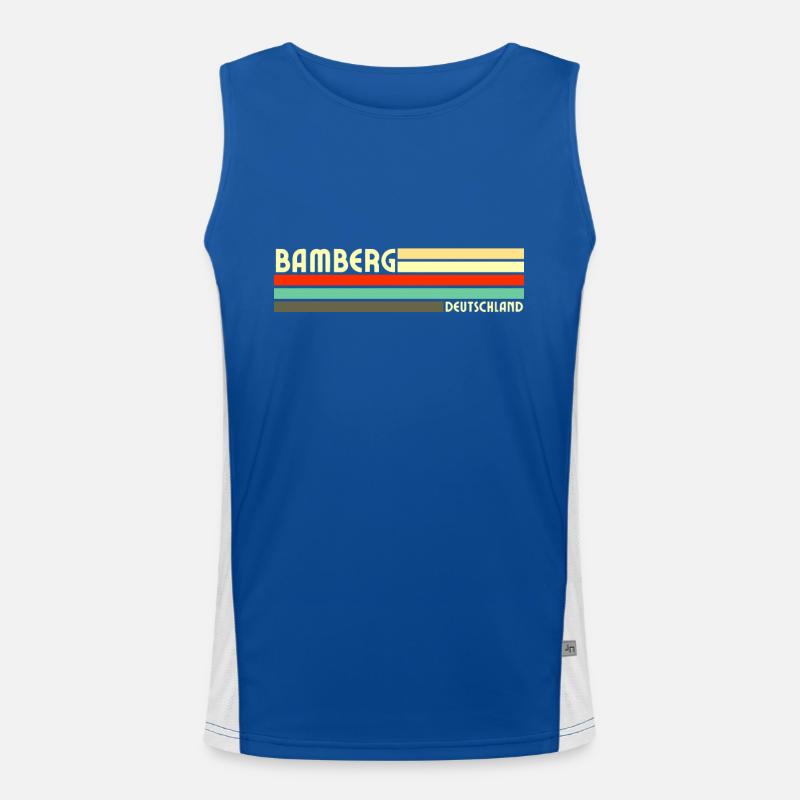 Retro Vintage Bamberg Funktionelles Kontrast-Tank Top für Männer 