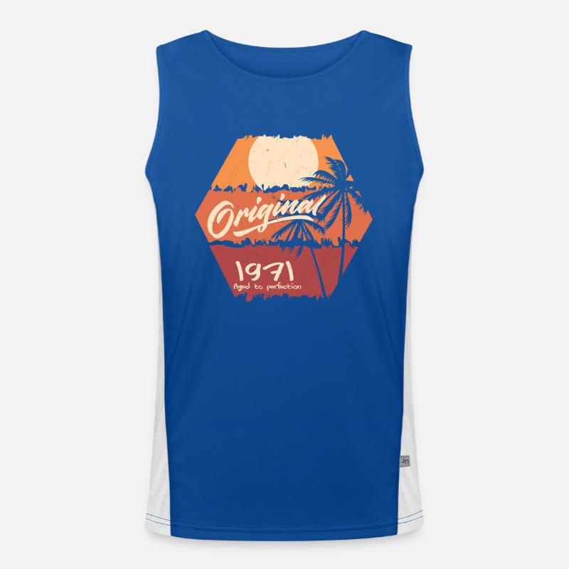 Original 1971 Retro 1971 Geburtstagsgeschenk Funktionelles Kontrast-Tank Top für Männer 
