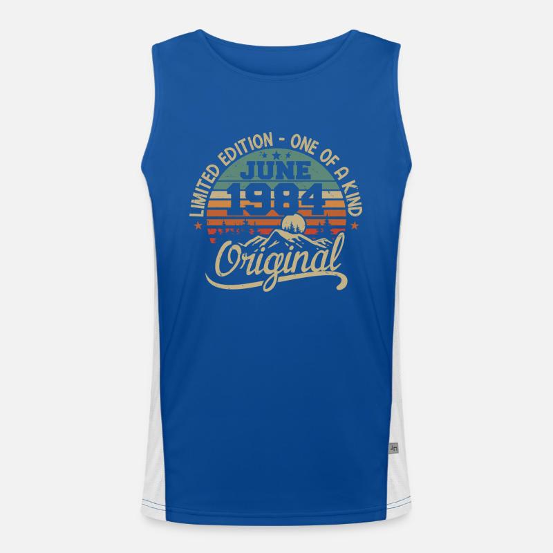 1984 Juni 1984 Original - Juni 1984 Jubiläum Funktionelles Kontrast-Tank Top für Männer 