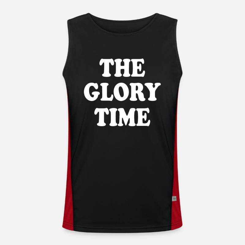 The glory time - Men's Functional Contrast Tank Top - black/red