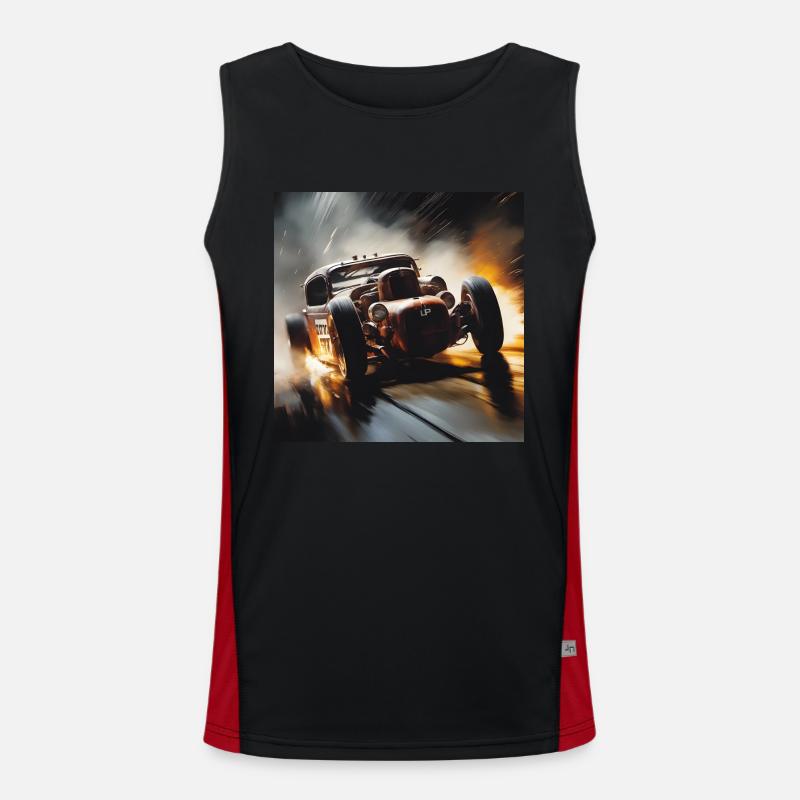 Rusty Hot Rod racing #3 Débardeur respirant contrasté Homme 