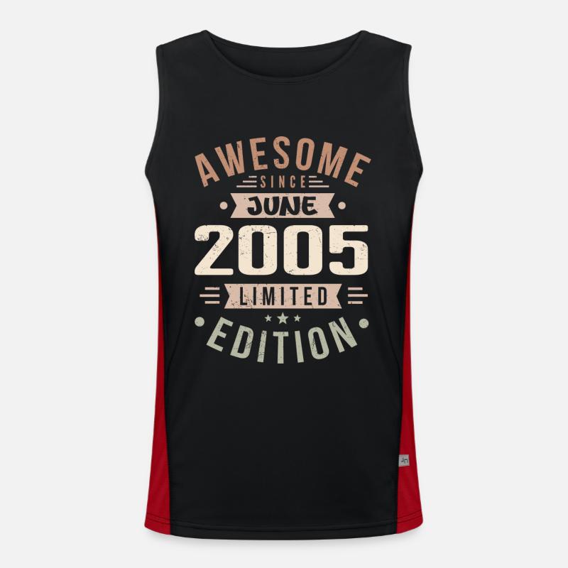 Juni 2005 Geburtstag Juni 2005 Geschenk Juni 2005 Funktionelles Kontrast-Tank Top für Männer 