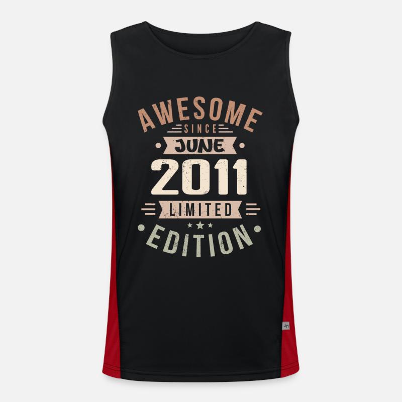 Juni 2011 Geburtstag Juni 2011 Geschenk Juni 2011 Funktionelles Kontrast-Tank Top für Männer 
