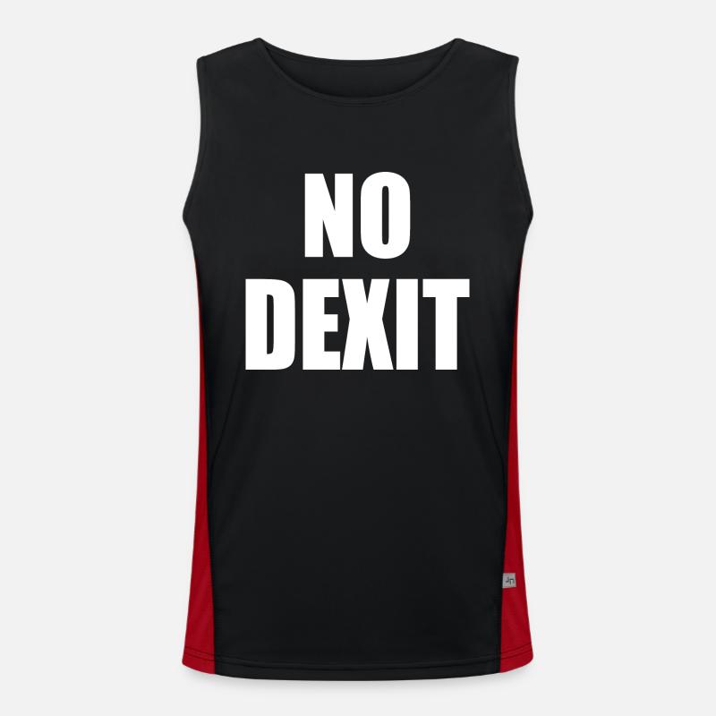 No dexit - Men's Functional Contrast Tank Top  - black/red