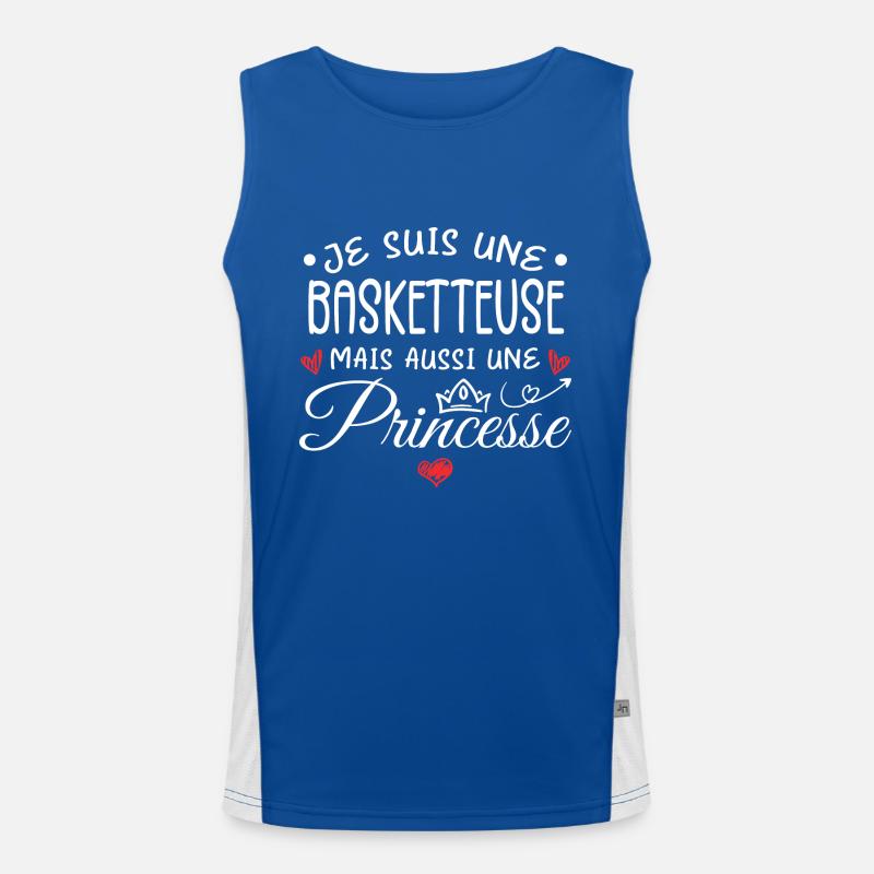 Je Suis Une Basketteuse, Mais Aussi Une Princesse Débardeur respirant contrasté Homme 