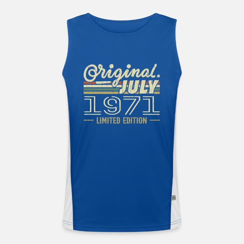 Juli 1971 Original Geburtstagsgeschenk 1971 Funktionelles Kontrast-Tank Top für Männer 