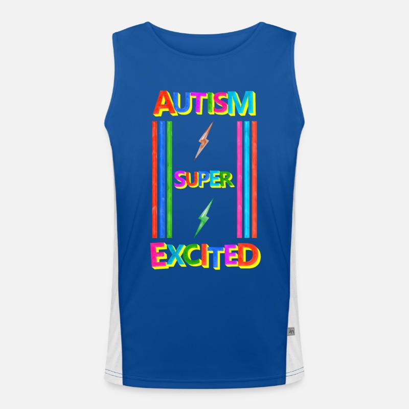Autism Men's Functional Contrast Tank Top 