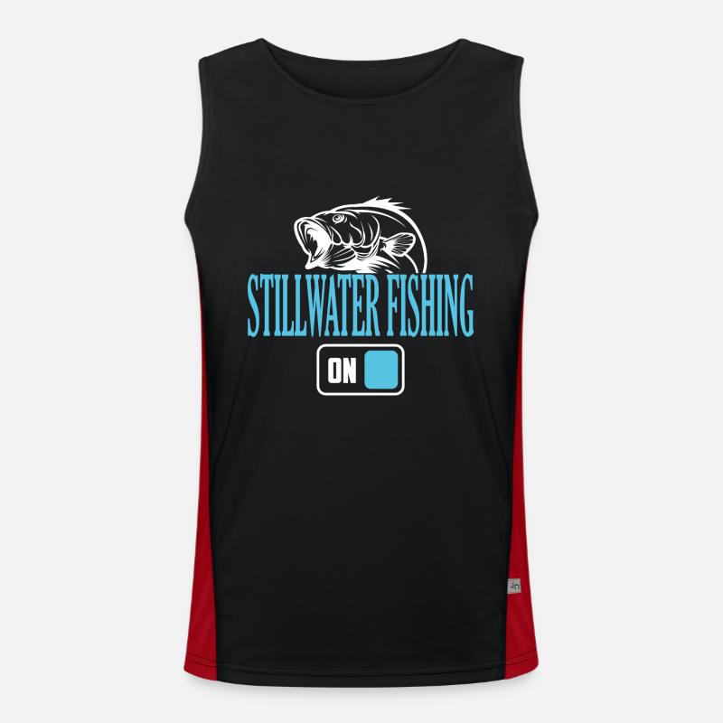 Fisherman Stillwater Angelmodus Ein Funktionelles Kontrast-Tank Top für Männer 