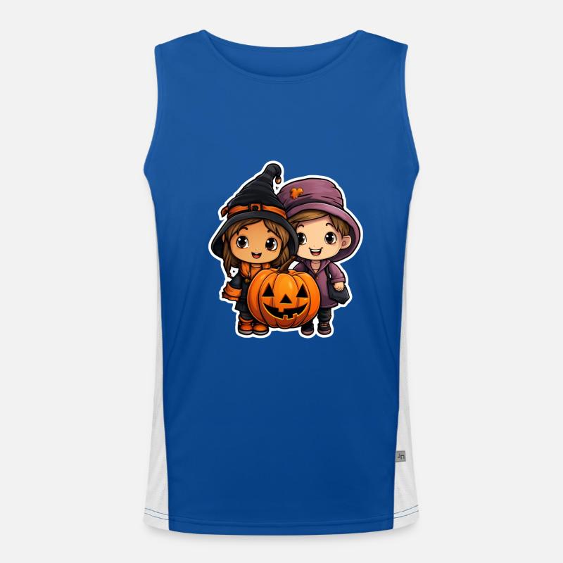 Halloweenkinder Funktionelles Kontrast-Tank Top für Männer 