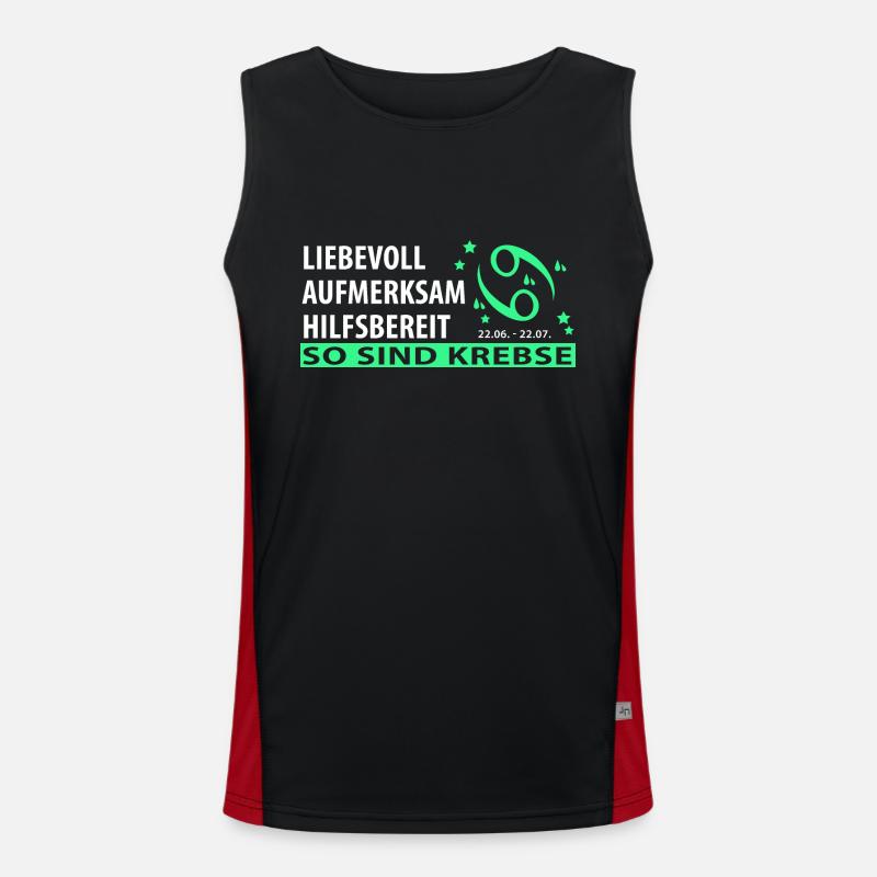 Sternzeichen Krebs - Eigenschaften Funktionelles Kontrast-Tank Top für Männer 