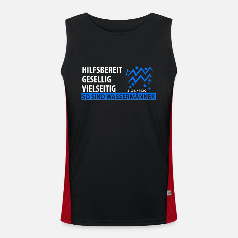 Sternzeichen Wassermann - Eigenschaften Funktionelles Kontrast-Tank Top für Männer 
