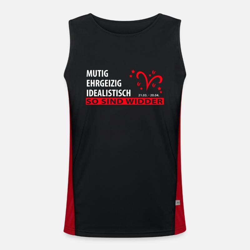 Sternzeichen Widder - Eigenschaften Funktionelles Kontrast-Tank Top für Männer 