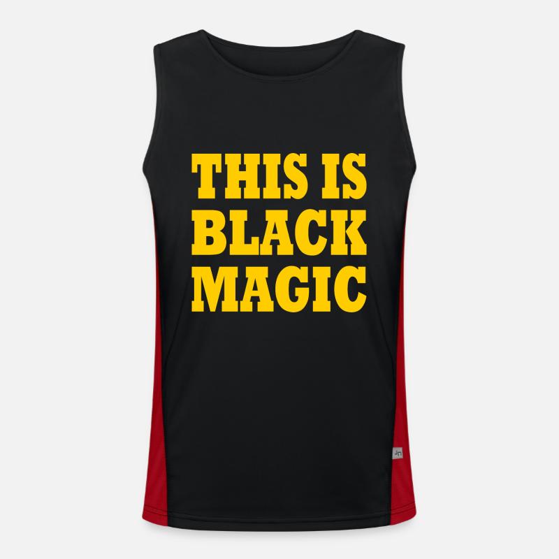 this is black magic Funktionelles Kontrast-Tank Top für Männer 