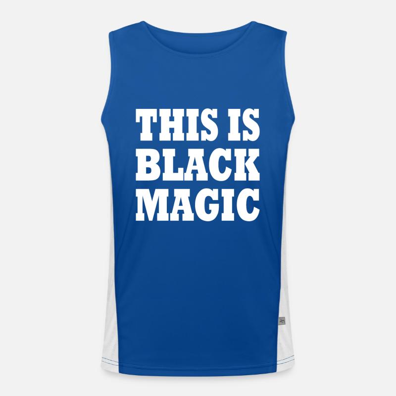 this is black magic Funktionelles Kontrast-Tank Top für Männer 