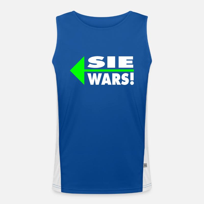 Sie wars! Partner- oder Partyshirt Funktionelles Kontrast-Tank Top für Männer 