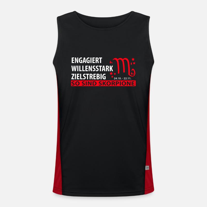 Sternzeichen Skorpion - Eigenschaften Funktionelles Kontrast-Tank Top für Männer 