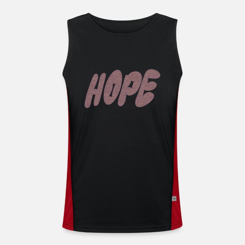 Hope – Strickschrift Funktionelles Kontrast-Tank Top für Männer 