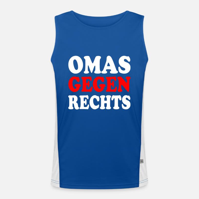 Omas gegen rechts Funktionelles Kontrast-Tank Top für Männer 