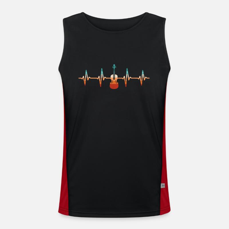 Viola Heartbeat Viola Player Violist Men's Functional Contrast Tank Top 