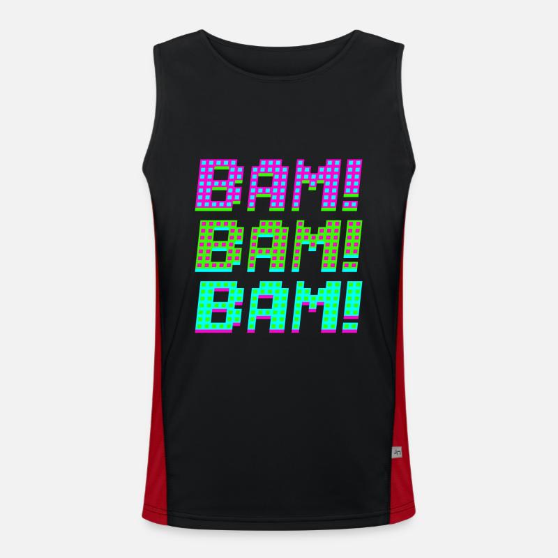 bam bam bam Funktionelles Kontrast-Tank Top für Männer 