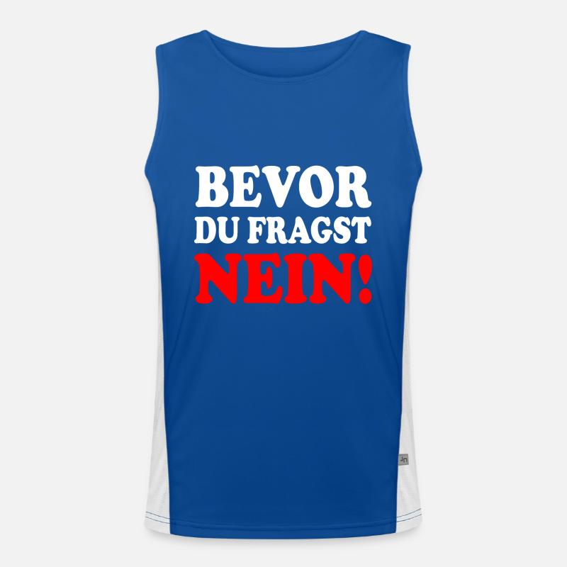 Bevor du fragst nein Funktionelles Kontrast-Tank Top für Männer 