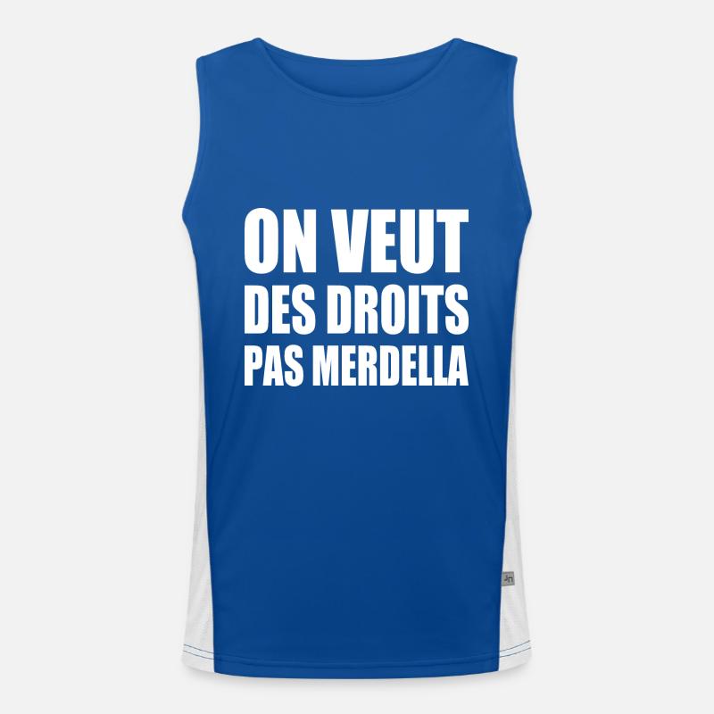 on veut des droits pas merdella Débardeur respirant contrasté Homme 