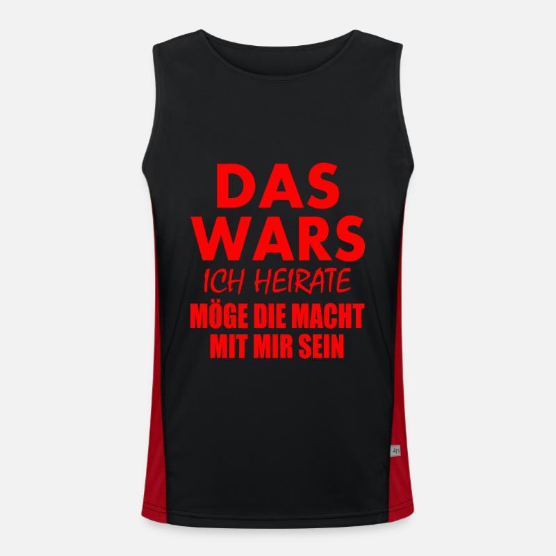 Das wars ich heirate Funktionelles Kontrast-Tank Top für Männer 