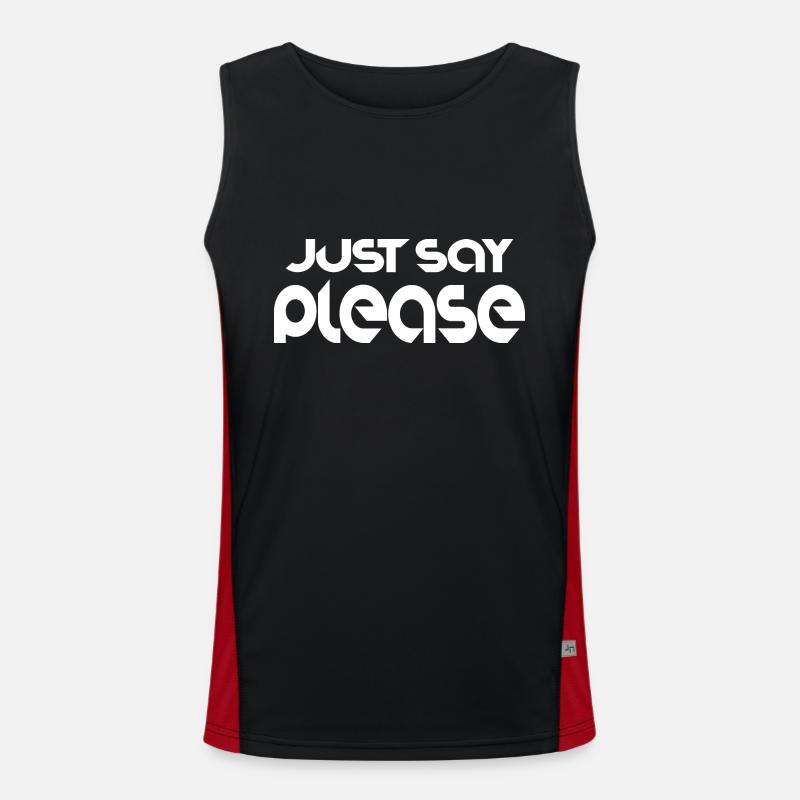 Spruch Text Slogan cool Funktionelles Kontrast-Tank Top für Männer 