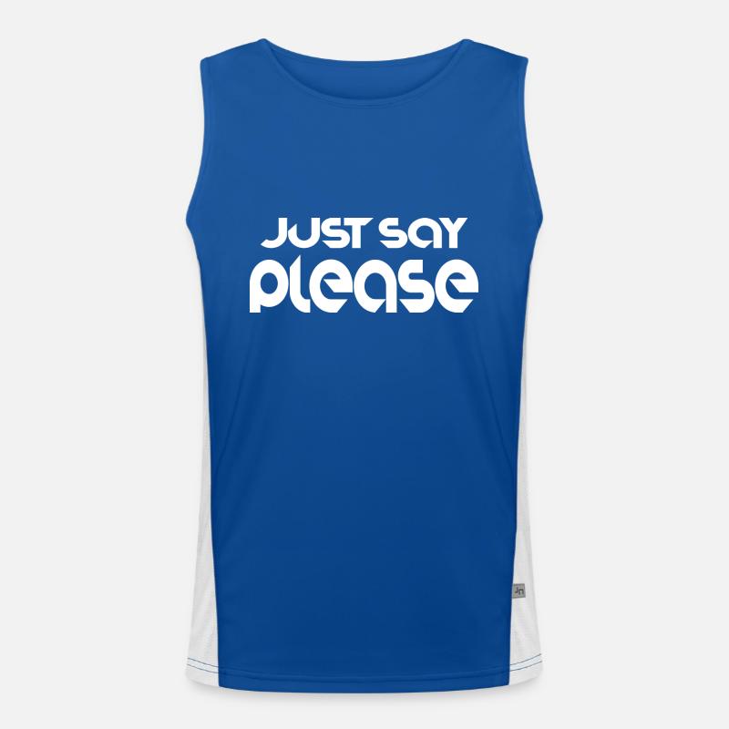 Spruch Text Slogan cool Funktionelles Kontrast-Tank Top für Männer 