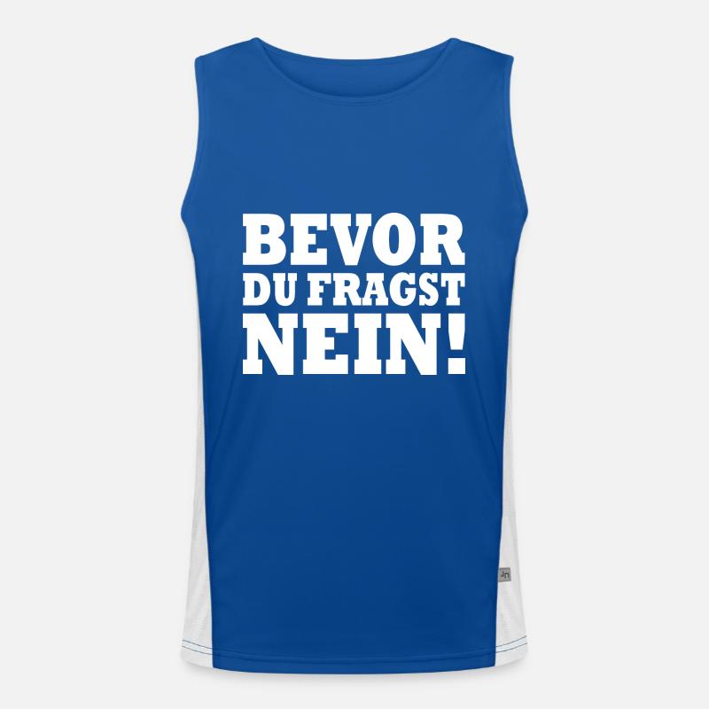 Bevor du fragst nein Funktionelles Kontrast-Tank Top für Männer 